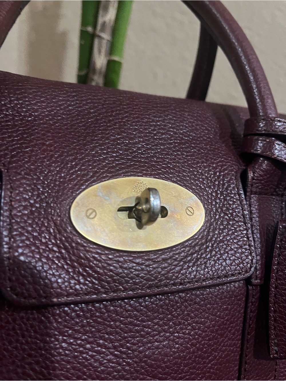 MULBERRY SMALL BURGUNDY BAYSWATER SATCHEL CROSSBODY BAG - Picture 3 of 14